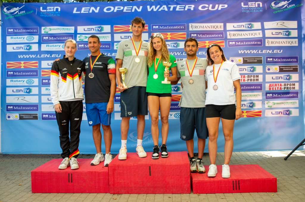 Pasquale Giordano, Bettina Fabian Earn Wins At LEN Open Water Cup In Macedonia
