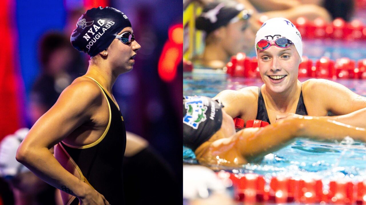 Kate Douglass (IM) and Claire Curzan (Backstroke) Drop 2:07 LCM Suited Swims In-Practice