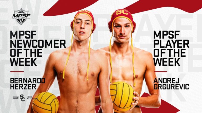 Usc Mens Water Polos Grgurevic And Herzer Sweep Mpsf Weekly Awards