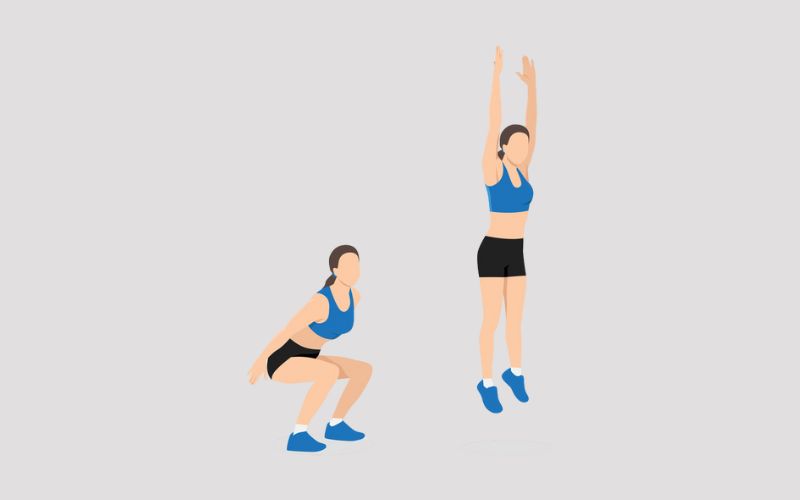 Strength Training Exercises for Swimmers - Squat Jumps