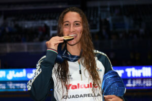 Doha Feb2024 PODIUM 800FREEW FINALS QUADARELLA Simona 002 Previas Olímpicas 2024: Ledecky continuará con su dominio sin igual en los 1500 metros libres femeninos