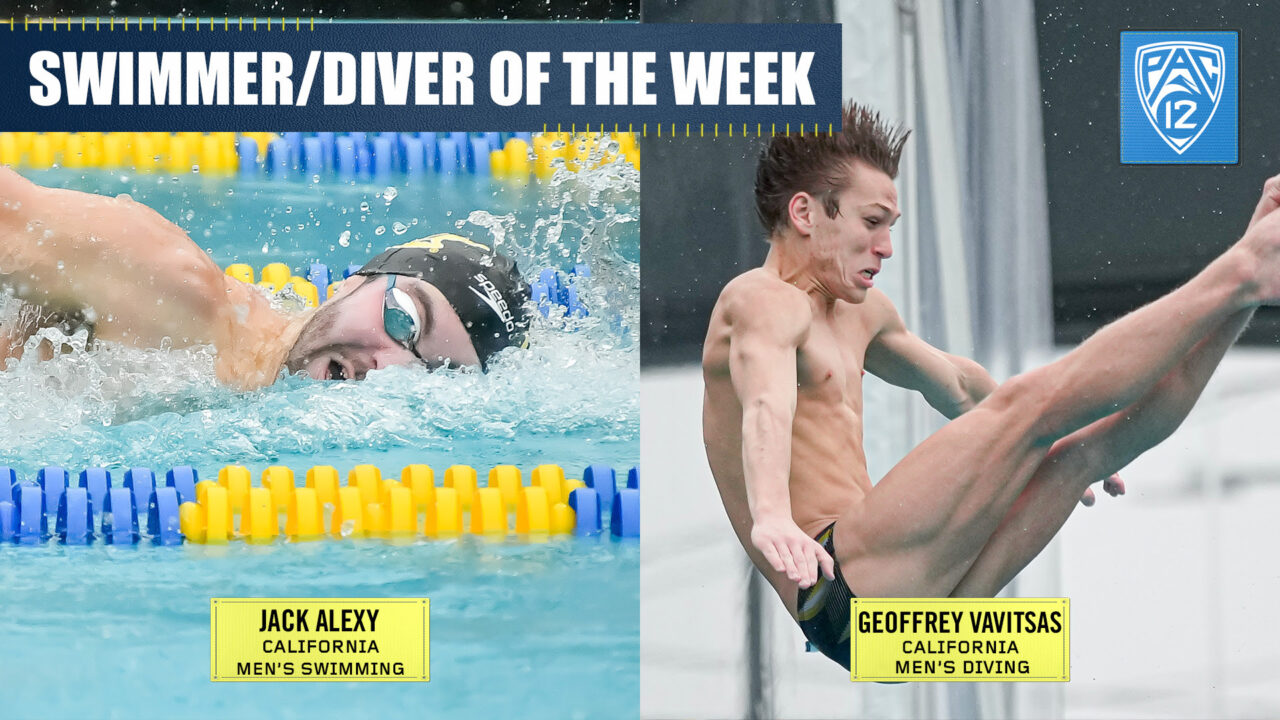 Cal’s Alexy, Vavitsas Collect Pac-12 Men’s Swim & Dive Weekly Honors