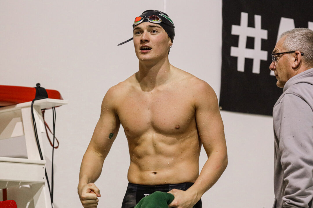 Eli Lanfear Swims 50 Free Conference Record (19.68) To Lead Binghamton At America East