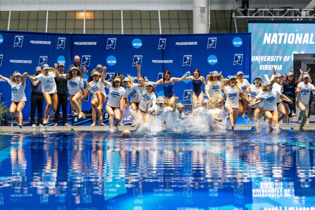 WATCH: Virginia Women Jump in the Pool After Winning ACC Team Title