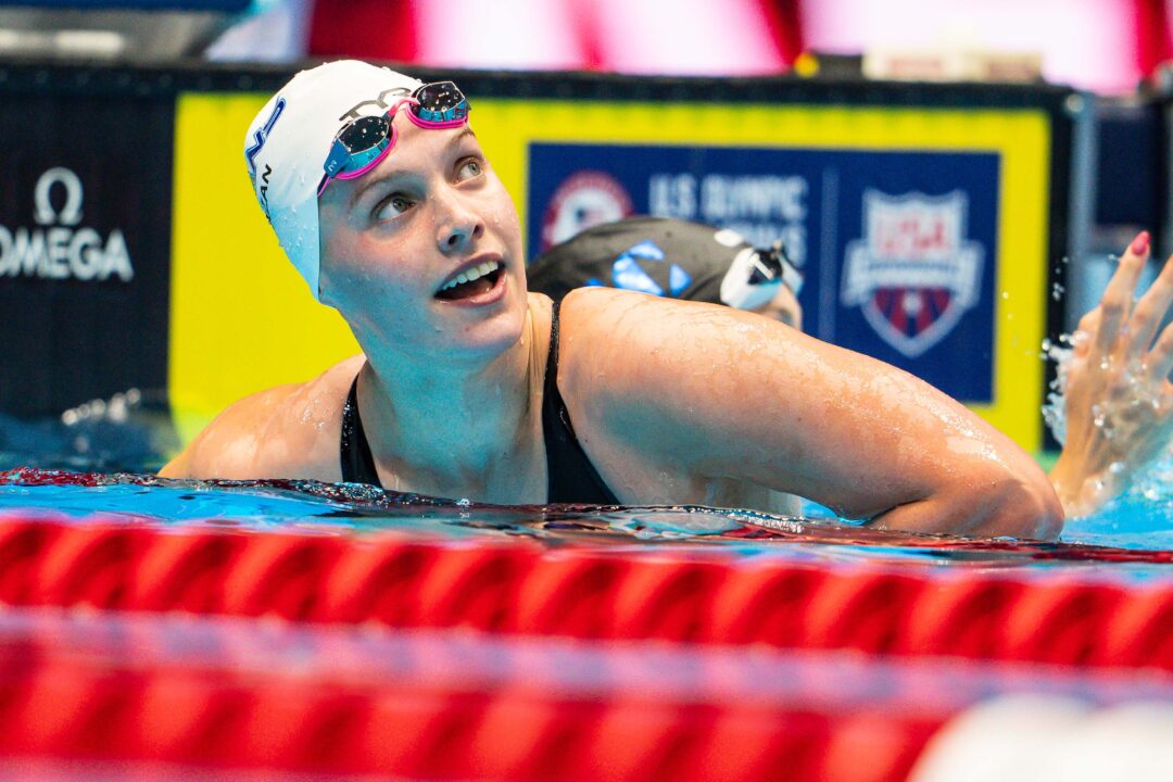 Claire Curzan Breaks American, NCAA, and U.S. Open Records in the 200 Back in Tennessee