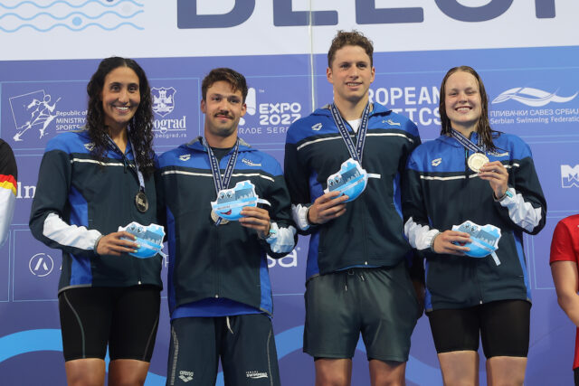 Poland Touches 1st, Greece Touches 3rd But DQs Shake Up Mixed Medley Relay Podium At Euros
