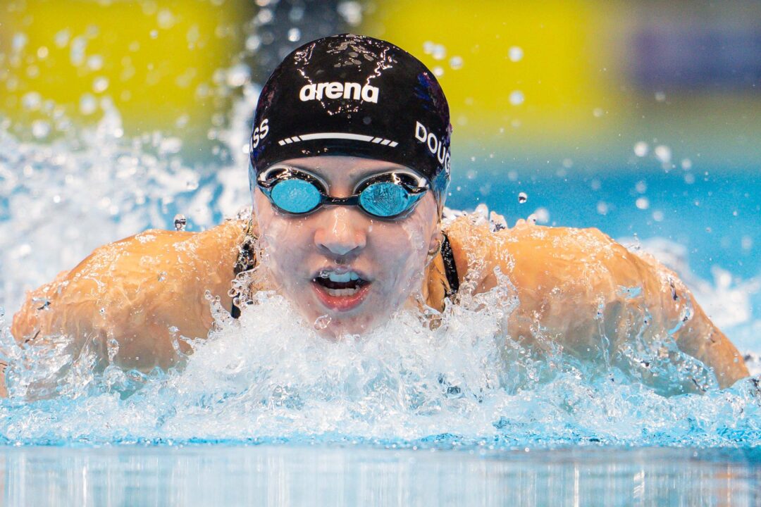 Kate Douglass Ties American Record in the 100 IM in Shanghai World Cup Prelims