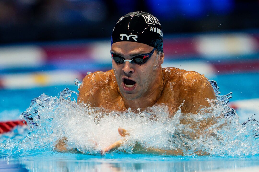 WATCH Michael Andrew Go 6x50s Max Effort Breaststroke in Arizona State Training