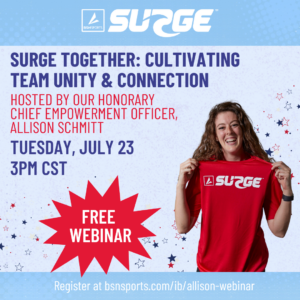 Swim Coaches Are Invited To A FREE SURGE Webinar Hosted by 4x Olympian Allison Schmitt