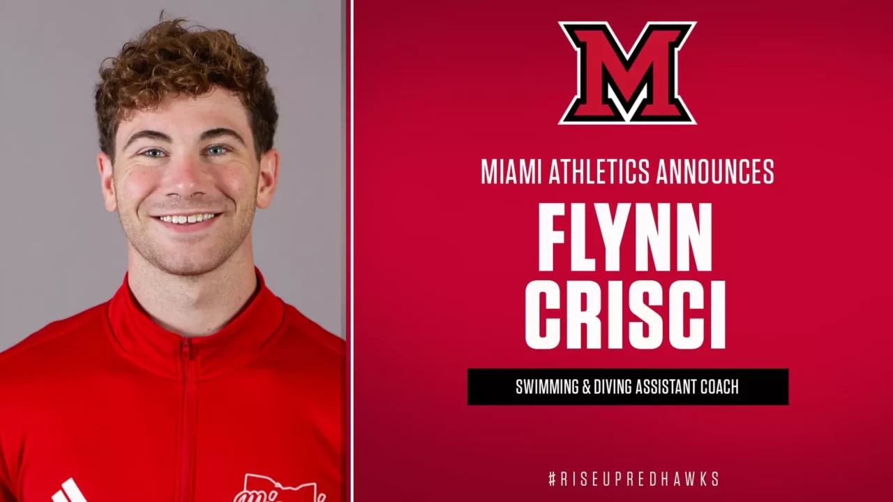 Flynn Crisci Named  Miami University Swimming and Diving Assistant Swim Coach