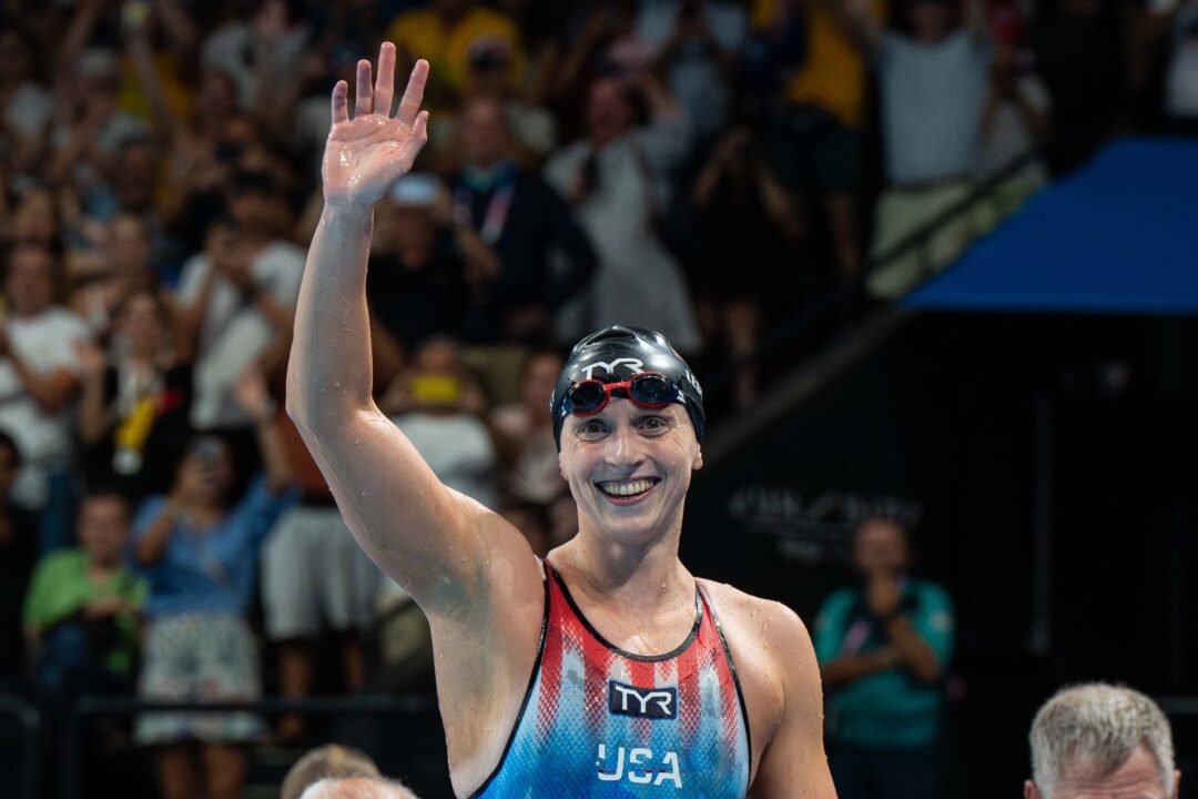 Katie Ledecky Selected As US Women’s Flag Bearer For Closing Ceremony In Paris