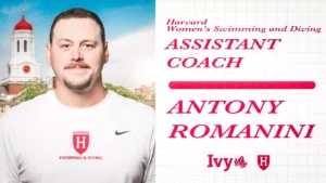 Harvard Adds Antony Romanini to Women’s Swimming Coaching Staff