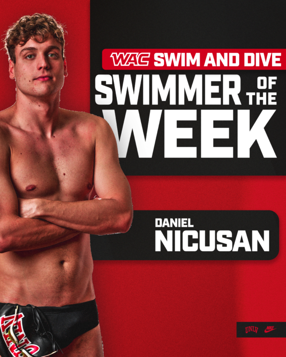 UNLV’s Daniel Nicusan Named WAC Men’s Swimmer of the Week