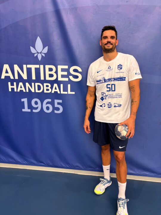 Florent Manaudou volvió a su otro amor: el balonmano