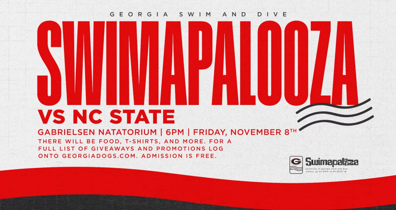 Georgia Announces Fan-Oriented “Swimapalooza” Meet Against NC State November 8