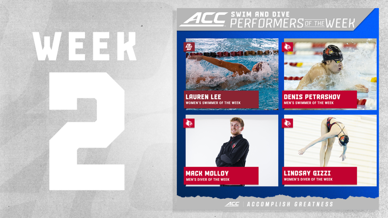 Louisville’s Denis Petrashov, Boston College’s Lauren Lee Named ACC Swimmers of the Week