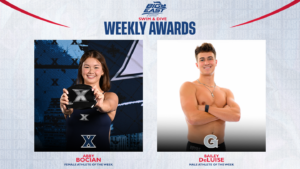 Xavier’s Bocian, Georgetown’s DeLuise Named Big East Swimmers of the Week