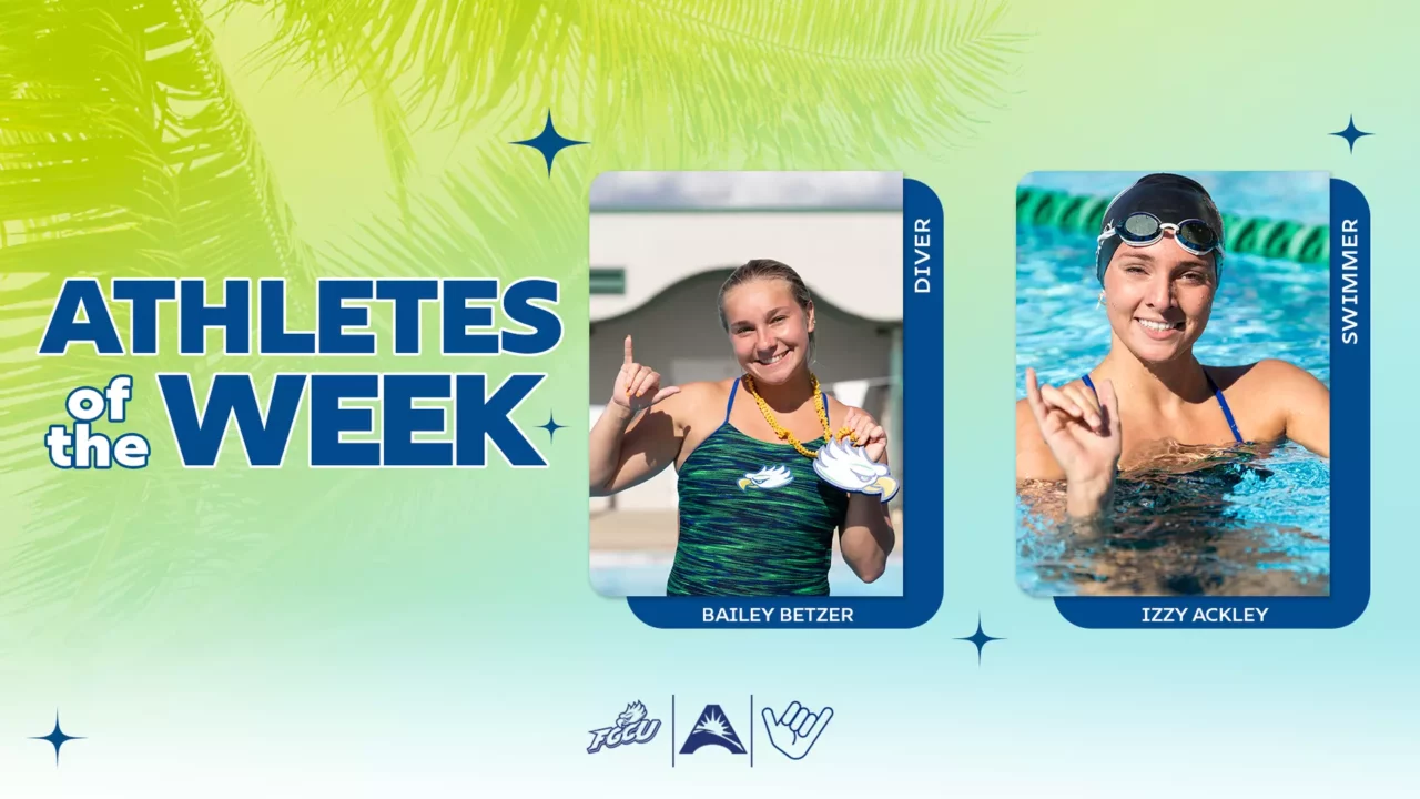 FGCU’s Betzer, Ackley Sweep Weekly ASUN Swim & Dive Honors