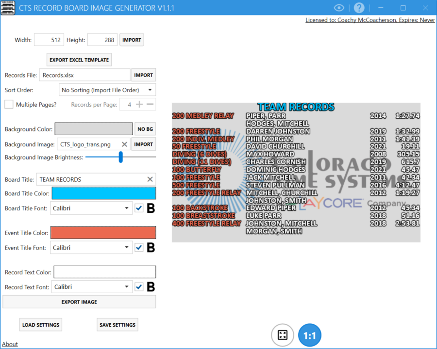 Colorado Time Systems Unveils Record Board Image Generator Software for LED Scoreboards