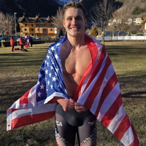 U.S. Olympian Keaton Jones Sets 5 World Ice Records at Ice Swimming World Championships