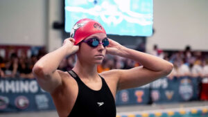 Bella Cothern Swims a Season Best in the 100 Fly as Arkansas Downs Kansas