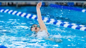 Agata Naskret Breaks 100 Back Division II Record Leading Off CMU’s Winning 400 Medley Relay