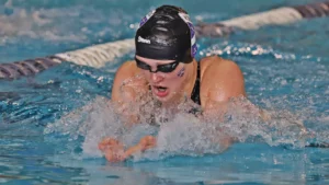 Kenyon’s Jennah Fadely Breaks NCAA D3 Record in the 100 Breaststroke in Tri Meet