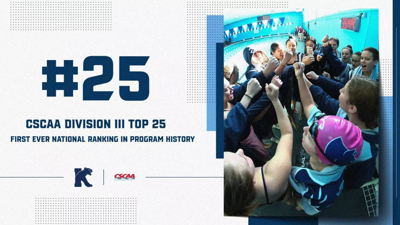 Kean Women’s Team Earns First-Ever National Ranking At #25 In CSCAA Division III Poll