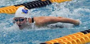 Lydia Lafferty’s Personal Best in the 100 Back Leads Kansas Past Iowa State