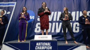 Kate Augustyn (MIT) Lowers Own DIII Record in 100 Back at 2025 NEWMAC Championships