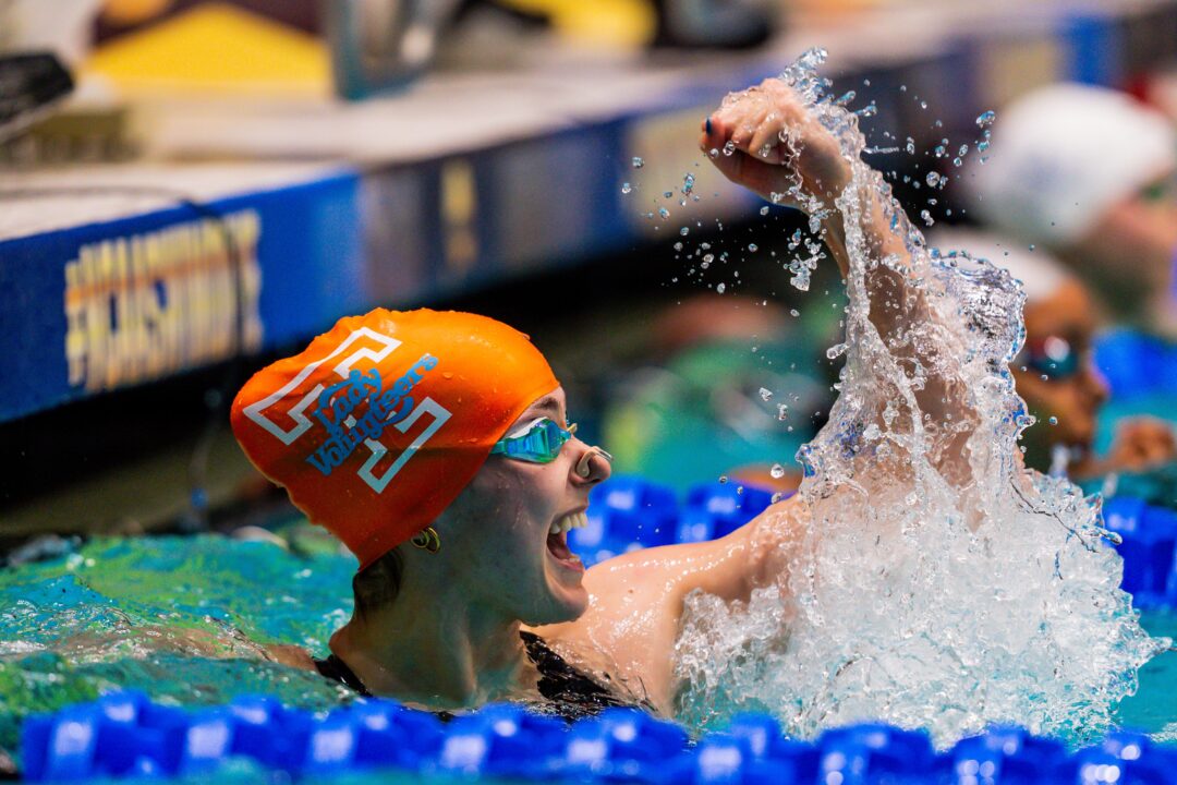 Tennessee Women Break 400 Medley Relay SEC Record In Front Of Home Crowd