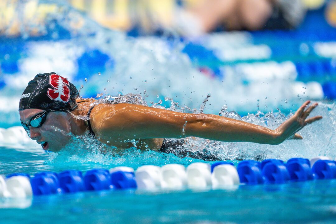 Huske, Bricker Lead Stanford In Sweep of USC; M. Chmielewski Sets Trojan Record In 100 Fly