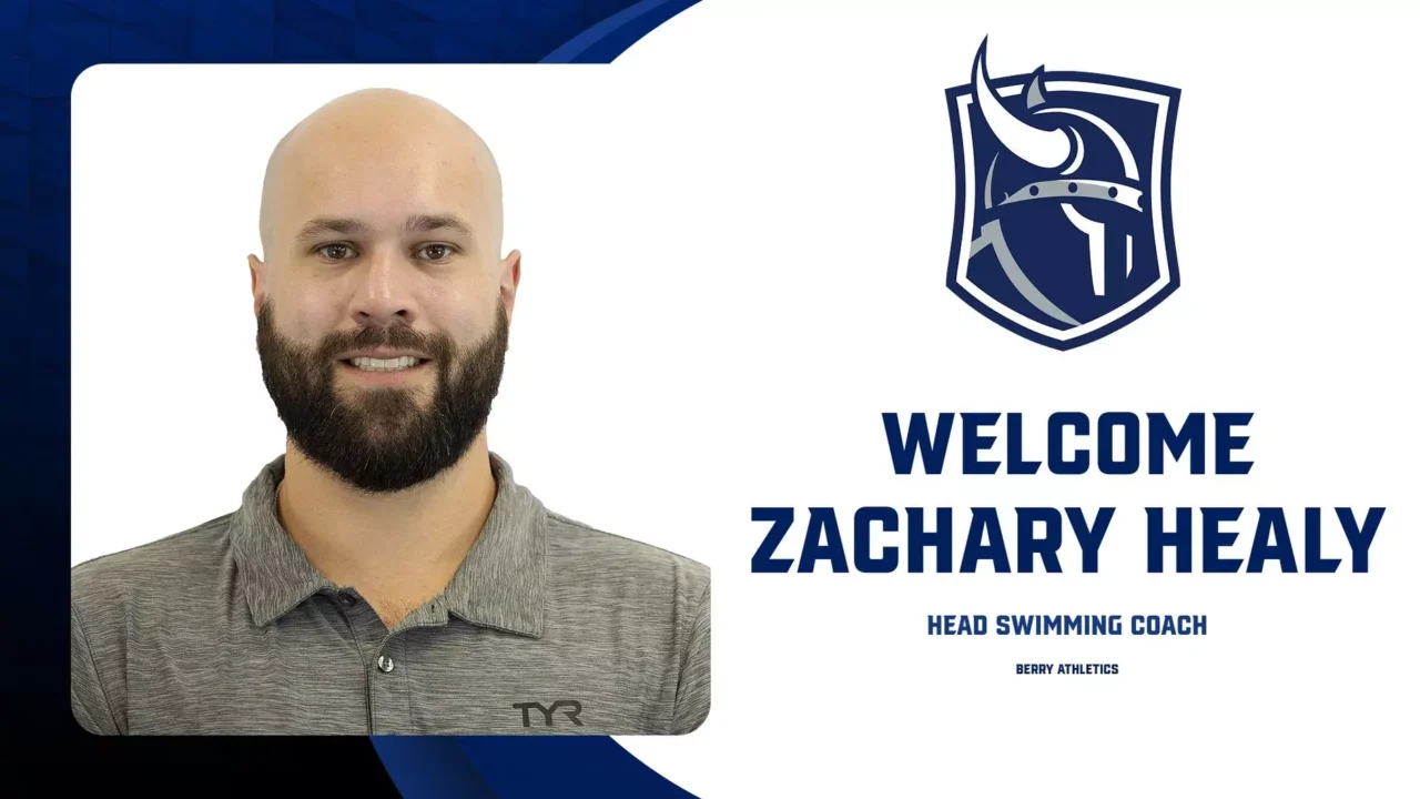 Berry College Names Zachary Healy New Head Swim Coach/Aquatics Director