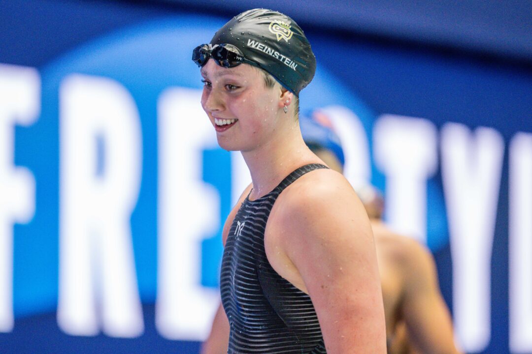 Claire Weinstein Swims 4:00.05 In 400 Freestyle, Now #7 Performer Of All-Time