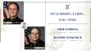 Sarah Eldridge, Benjamin Stankovich Named Navy Swim & Dive Captains For 2025-26