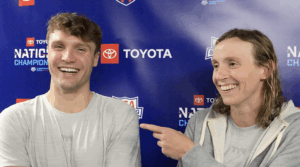 Katie Ledecky & Bobby Finke Have Fun Talking to the Media (FULL INTERVIEW)