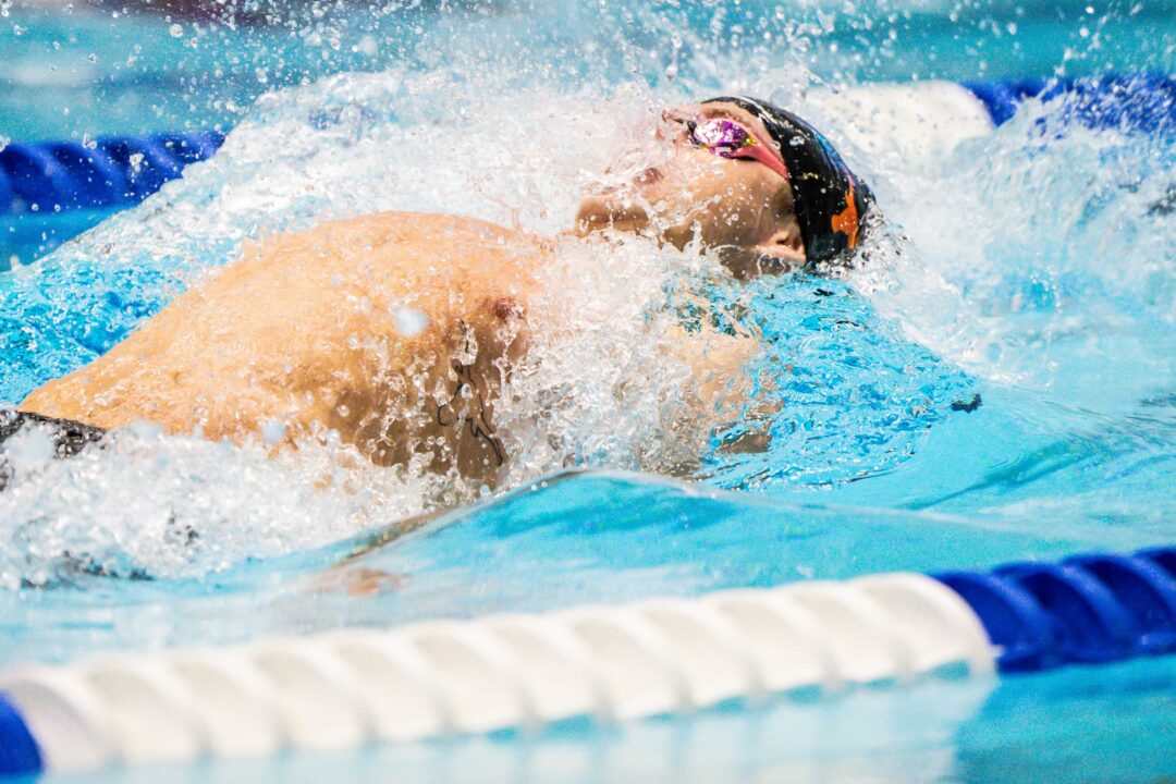 Will Modglin Fires off 100 Back American Record in Prelims with 43.26 (RACE VIDEO)