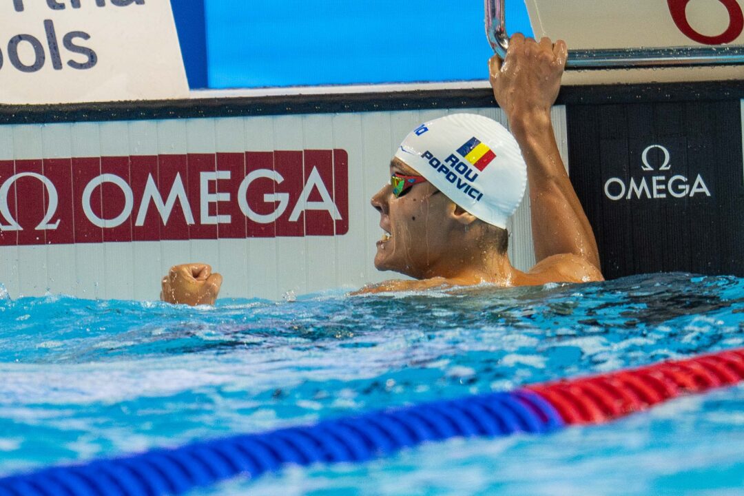 2025 Worlds, Euro Recap: Popovici Earns 100/200 Free Double Gold After Nearly Not Swimming