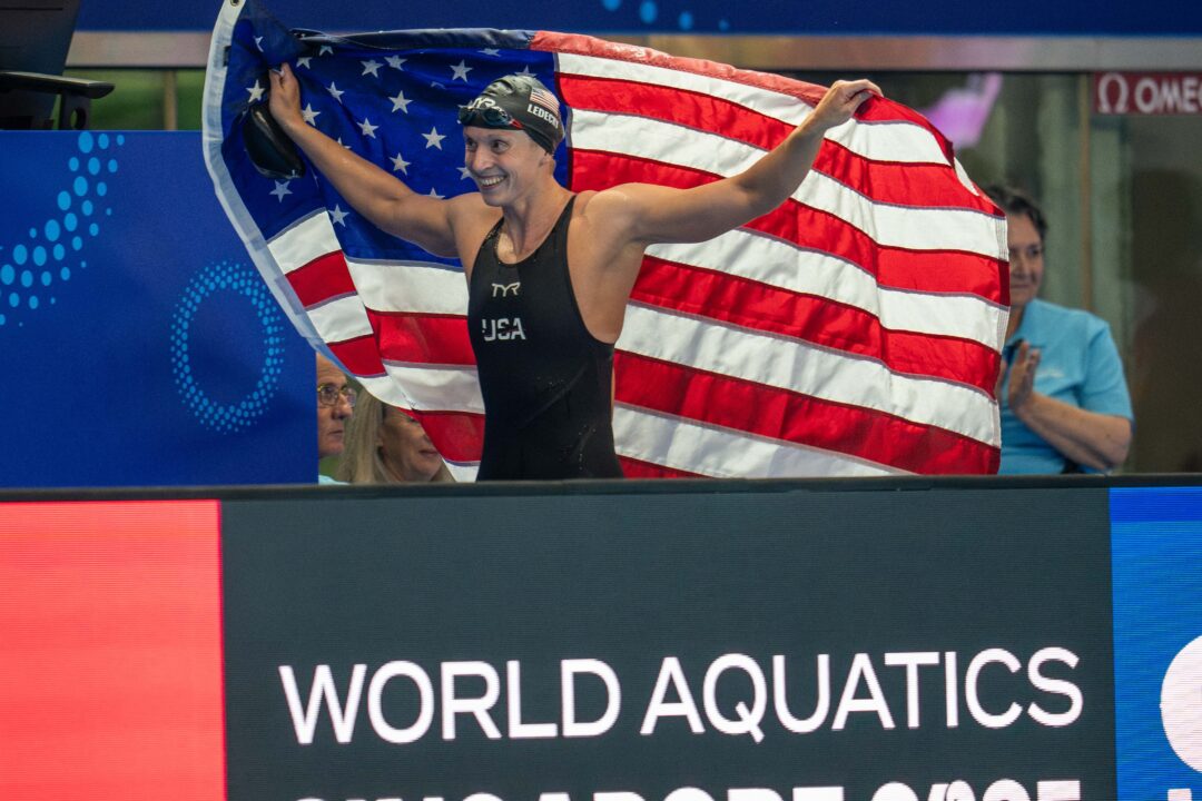 Katie Ledecky Entra Nell’Albo Delle Nuotatrici Più Adulte A Record Mondiale