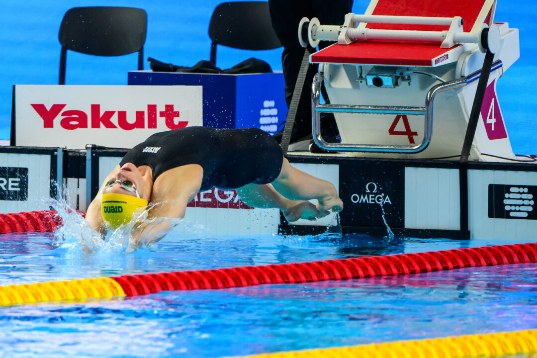 Kaylee McKeown Lowers Australian Record, Notches 54.49 SCM 100 Back For #5 Swim All-Time