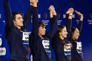 World Aquatics Drops Mixed 400 Free Relay from World Championships Schedule