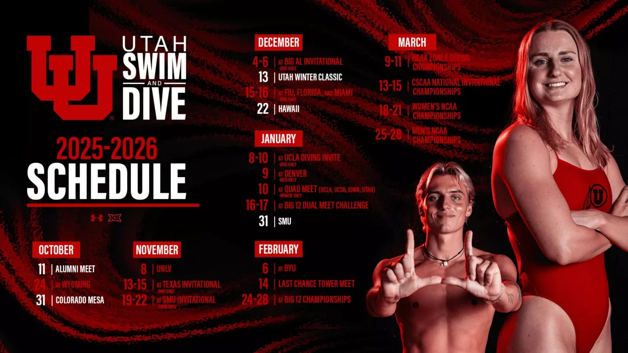 Utah Swim & Dive Unveils 2025-26 Schedule