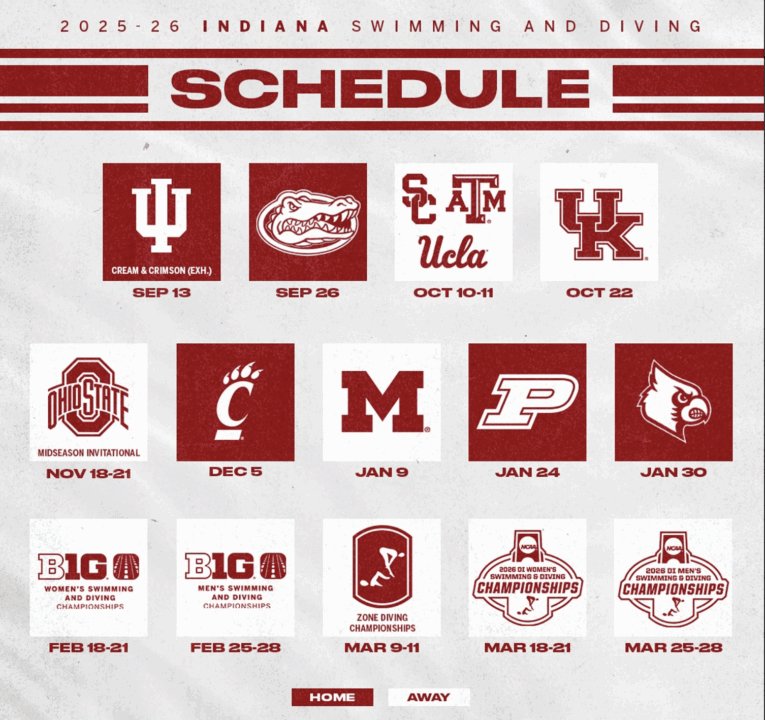 Indiana Swimming and Diving Announces 2025-26 Schedule