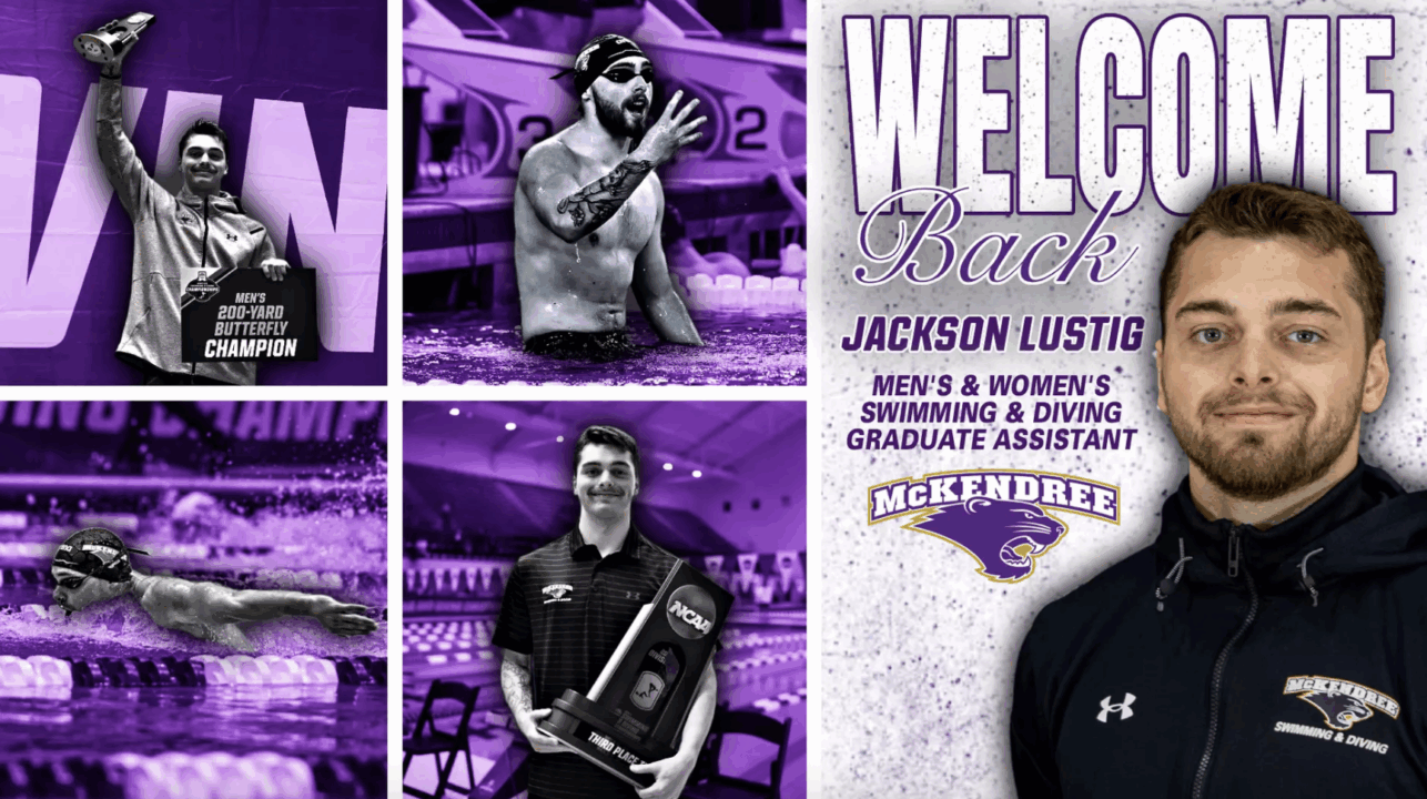 NCAA D2 Record Holder Jackson Lustig Named Graduate Assistant Coach At McKendree