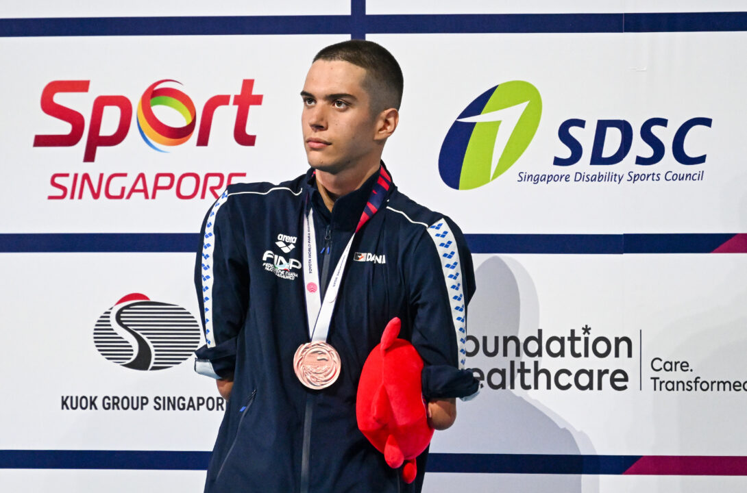 Gabriele Lorenzo D’Argento Nei 50 Stile Libero S3 Ai Mondiali ParaSwimming A Singapore