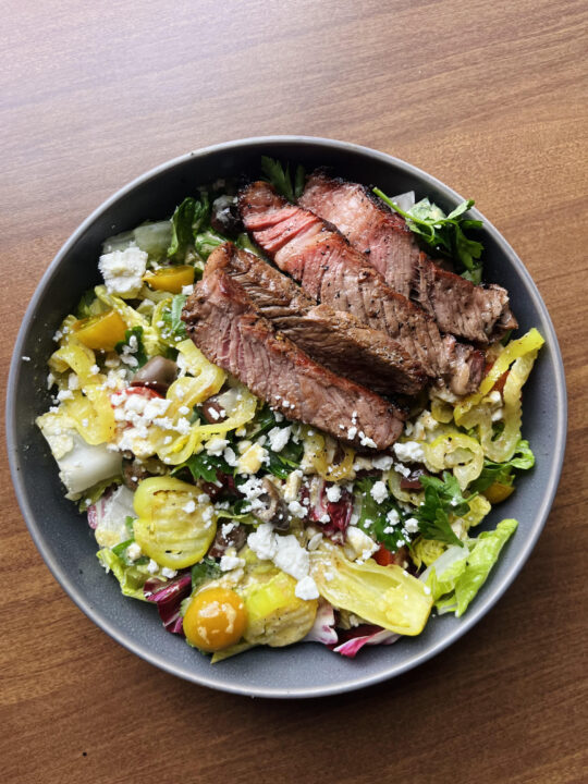 The Hungry Swimmer: Mediterranean Steak Salad