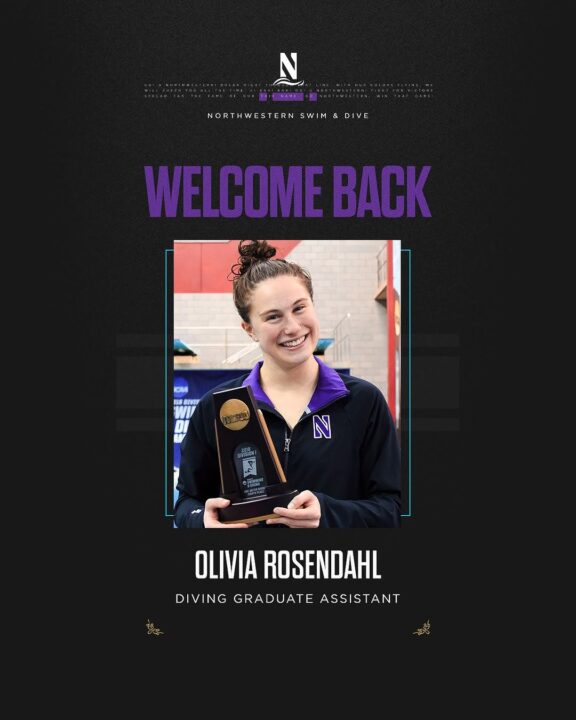 Northwestern Hires Alumna and NCAA Champion Diver Olivia Rosendahl to Coaching Staff
