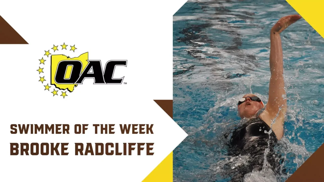 Baldwin Wallace’s Brooke Radcliffe Earns First OAC Female Swimmer of the Week Honor