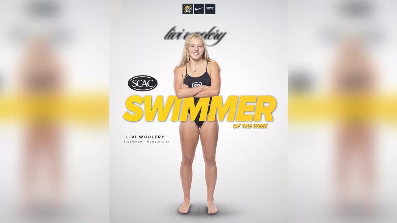 Colorado College’s Livi Woolery Named SCAC Women’s Swimmer of the Week