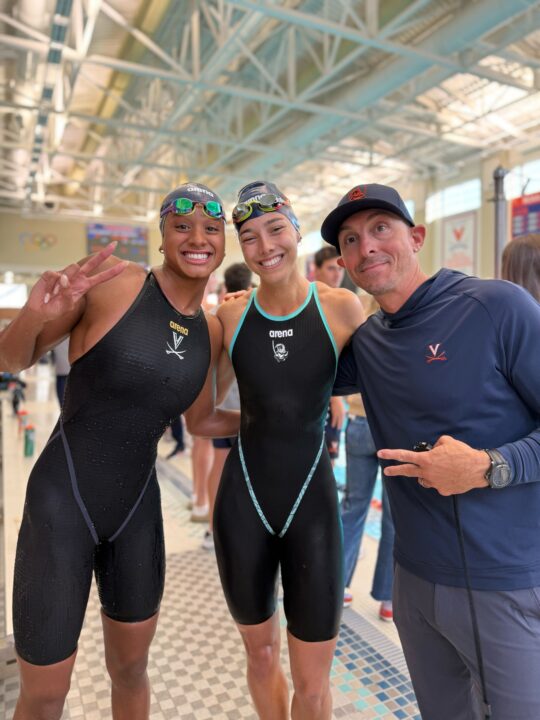 Virginia Freshman Sara Curtis Swims 21.1 in the 50 Free at a Dual Meet in October